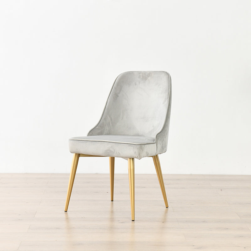 Nordic Style Dining Armless Chair Upholstered Fabric Dining Side Chair for Home Use Light Gray 1 Piece Clearhalo ' kitchen&dining_furn' 'Dining Chairs' 'Dining Tables & Seating' 'dining_chair' 'furn' 'furn_dining_chair' 'Furniture' 'furniture_dining_chair' 'Kitchen & Dining Furniture' 'kitchen' 4097416