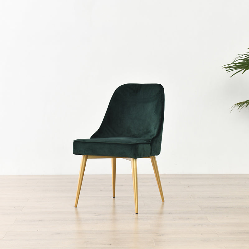 Nordic Style Dining Armless Chair Upholstered Fabric Dining Side Chair for Home Use Blackish Green 1 Piece Clearhalo ' kitchen&dining_furn' 'Dining Chairs' 'Dining Tables & Seating' 'dining_chair' 'furn' 'furn_dining_chair' 'Furniture' 'furniture_dining_chair' 'Kitchen & Dining Furniture' 'kitchen' 4097426