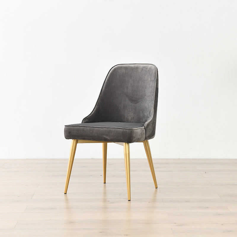 Nordic Style Dining Armless Chair Upholstered Fabric Dining Side Chair for Home Use Dark Gray 1 Piece Clearhalo ' kitchen&dining_furn' 'Dining Chairs' 'Dining Tables & Seating' 'dining_chair' 'furn' 'furn_dining_chair' 'Furniture' 'furniture_dining_chair' 'Kitchen & Dining Furniture' 'kitchen' 4097429