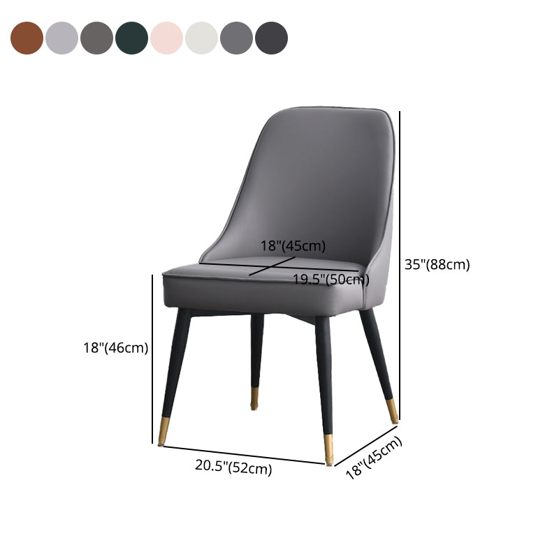 Nordic Style Dining Armless Chair Upholstered Fabric Dining Side Chair for Home Use Clearhalo ' kitchen&dining_furn' 'Dining Chairs' 'Dining Tables & Seating' 'dining_chair' 'furn' 'furn_dining_chair' 'Furniture' 'furniture_dining_chair' 'Kitchen & Dining Furniture' 'kitchen' 4097437