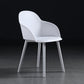Contemporary Style Dining Chair Kitchen Arm Side Chair with Plastic Legs White 1 Piece Clearhalo ' kitchen&dining_furn' 'Dining Chairs' 'Dining Tables & Seating' 'dining_chair' 'furn' 'furn_dining_chair' 'Furniture' 'furniture_dining_chair' 'Kitchen & Dining Furniture' 'kitchen' 4097446