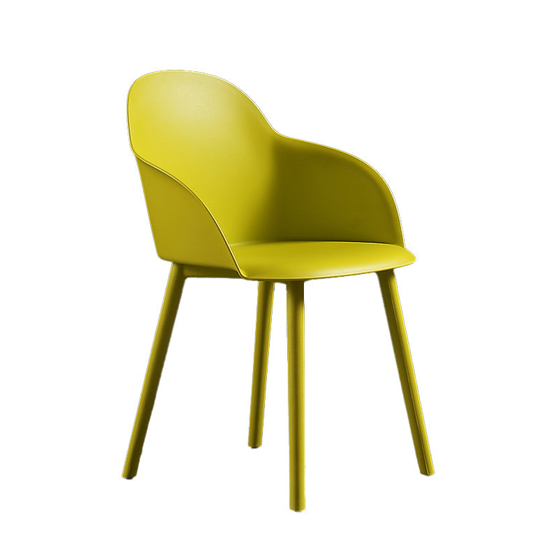 Contemporary Style Dining Chair Kitchen Arm Side Chair with Plastic Legs Clearhalo ' kitchen&dining_furn' 'Dining Chairs' 'Dining Tables & Seating' 'dining_chair' 'furn' 'furn_dining_chair' 'Furniture' 'furniture_dining_chair' 'Kitchen & Dining Furniture' 'kitchen' 4097447