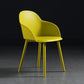Contemporary Style Dining Chair Kitchen Arm Side Chair with Plastic Legs Yellow 1 Piece Clearhalo ' kitchen&dining_furn' 'Dining Chairs' 'Dining Tables & Seating' 'dining_chair' 'furn' 'furn_dining_chair' 'Furniture' 'furniture_dining_chair' 'Kitchen & Dining Furniture' 'kitchen' 4097452