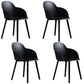 Contemporary Style Dining Chair Kitchen Arm Side Chair with Plastic Legs Black 4 Piece Set Clearhalo ' kitchen&dining_furn' 'Dining Chairs' 'Dining Tables & Seating' 'dining_chair' 'furn' 'furn_dining_chair' 'Furniture' 'furniture_dining_chair' 'Kitchen & Dining Furniture' 'kitchen' 4097456