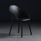 Contemporary Style Dining Chair Kitchen Arm Side Chair with Plastic Legs Black 1 Piece Clearhalo ' kitchen&dining_furn' 'Dining Chairs' 'Dining Tables & Seating' 'dining_chair' 'furn' 'furn_dining_chair' 'Furniture' 'furniture_dining_chair' 'Kitchen & Dining Furniture' 'kitchen' 4097458