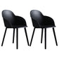 Contemporary Style Dining Chair Kitchen Arm Side Chair with Plastic Legs Black 2 Piece Set Clearhalo ' kitchen&dining_furn' 'Dining Chairs' 'Dining Tables & Seating' 'dining_chair' 'furn' 'furn_dining_chair' 'Furniture' 'furniture_dining_chair' 'Kitchen & Dining Furniture' 'kitchen' 4097459
