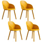 Contemporary Style Dining Chair Kitchen Arm Side Chair with Plastic Legs Orange 4 Piece Set Clearhalo ' kitchen&dining_furn' 'Dining Chairs' 'Dining Tables & Seating' 'dining_chair' 'furn' 'furn_dining_chair' 'Furniture' 'furniture_dining_chair' 'Kitchen & Dining Furniture' 'kitchen' 4097460