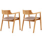 Contemporary Leather Dining Room Arm Chair Wood Open Back Dining Chair Natural Pink 2 Piece Set Clearhalo ' kitchen&dining_furn' 'Dining Chairs' 'Dining Tables & Seating' 'dining_chair' 'furn' 'furn_dining_chair' 'Furniture' 'furniture_dining_chair' 'Kitchen & Dining Furniture' 'kitchen' 4097485
