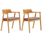 Contemporary Leather Dining Room Arm Chair Wood Open Back Dining Chair Natural Dark Brown 2 Piece Set Clearhalo ' kitchen&dining_furn' 'Dining Chairs' 'Dining Tables & Seating' 'dining_chair' 'furn' 'furn_dining_chair' 'Furniture' 'furniture_dining_chair' 'Kitchen & Dining Furniture' 'kitchen' 4097494