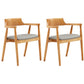 Contemporary Leather Dining Room Arm Chair Wood Open Back Dining Chair Natural Gray 2 Piece Set Clearhalo ' kitchen&dining_furn' 'Dining Chairs' 'Dining Tables & Seating' 'dining_chair' 'furn' 'furn_dining_chair' 'Furniture' 'furniture_dining_chair' 'Kitchen & Dining Furniture' 'kitchen' 4097497