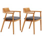 Contemporary Leather Dining Room Arm Chair Wood Open Back Dining Chair Natural Dark Gray 2 Piece Set Clearhalo ' kitchen&dining_furn' 'Dining Chairs' 'Dining Tables & Seating' 'dining_chair' 'furn' 'furn_dining_chair' 'Furniture' 'furniture_dining_chair' 'Kitchen & Dining Furniture' 'kitchen' 4097515