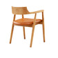 Contemporary Leather Dining Room Arm Chair Wood Open Back Dining Chair Natural Yellow 1 Piece Clearhalo ' kitchen&dining_furn' 'Dining Chairs' 'Dining Tables & Seating' 'dining_chair' 'furn' 'furn_dining_chair' 'Furniture' 'furniture_dining_chair' 'Kitchen & Dining Furniture' 'kitchen' 4097520