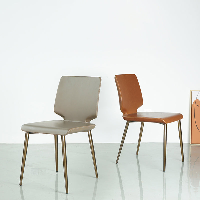 Contemporary Style Kitchen Metal Dining Chair Dining Armless Side Chair Clearhalo ' kitchen&dining_furn' 'Dining Chairs' 'Dining Tables & Seating' 'dining_chair' 'furn' 'furn_dining_chair' 'Furniture' 'furniture_dining_chair' 'Kitchen & Dining Furniture' 'kitchen' 4097529