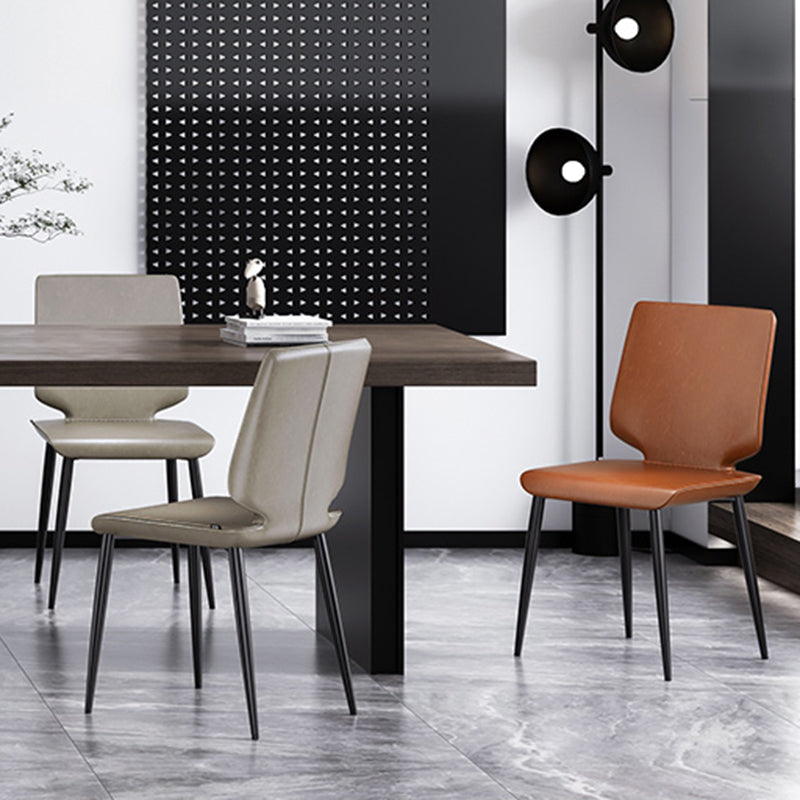 Contemporary Style Kitchen Metal Dining Chair Dining Armless Side Chair Clearhalo ' kitchen&dining_furn' 'Dining Chairs' 'Dining Tables & Seating' 'dining_chair' 'furn' 'furn_dining_chair' 'Furniture' 'furniture_dining_chair' 'Kitchen & Dining Furniture' 'kitchen' 4097531