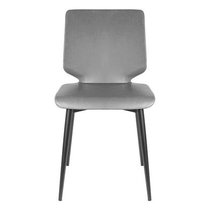 Contemporary Style Kitchen Metal Dining Chair Dining Armless Side Chair Dark Gray 1 Piece Clearhalo ' kitchen&dining_furn' 'Dining Chairs' 'Dining Tables & Seating' 'dining_chair' 'furn' 'furn_dining_chair' 'Furniture' 'furniture_dining_chair' 'Kitchen & Dining Furniture' 'kitchen' 4097534