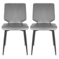 Contemporary Style Kitchen Metal Dining Chair Dining Armless Side Chair Dark Gray 2 Piece Set Clearhalo ' kitchen&dining_furn' 'Dining Chairs' 'Dining Tables & Seating' 'dining_chair' 'furn' 'furn_dining_chair' 'Furniture' 'furniture_dining_chair' 'Kitchen & Dining Furniture' 'kitchen' 4097536