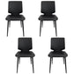 Contemporary Style Kitchen Metal Dining Chair Dining Armless Side Chair Black 4 Piece Set Clearhalo ' kitchen&dining_furn' 'Dining Chairs' 'Dining Tables & Seating' 'dining_chair' 'furn' 'furn_dining_chair' 'Furniture' 'furniture_dining_chair' 'Kitchen & Dining Furniture' 'kitchen' 4097544