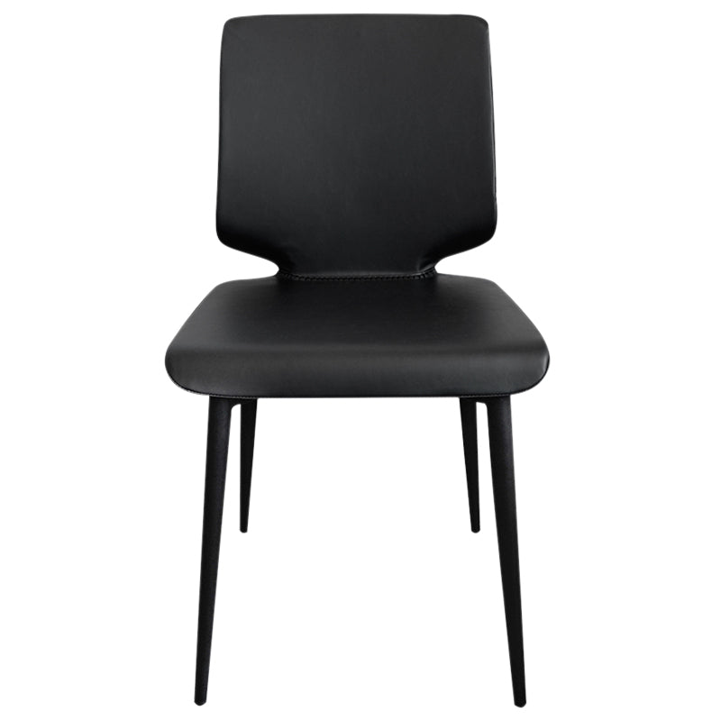 Contemporary Style Kitchen Metal Dining Chair Dining Armless Side Chair Black 1 Piece Clearhalo ' kitchen&dining_furn' 'Dining Chairs' 'Dining Tables & Seating' 'dining_chair' 'furn' 'furn_dining_chair' 'Furniture' 'furniture_dining_chair' 'Kitchen & Dining Furniture' 'kitchen' 4097546