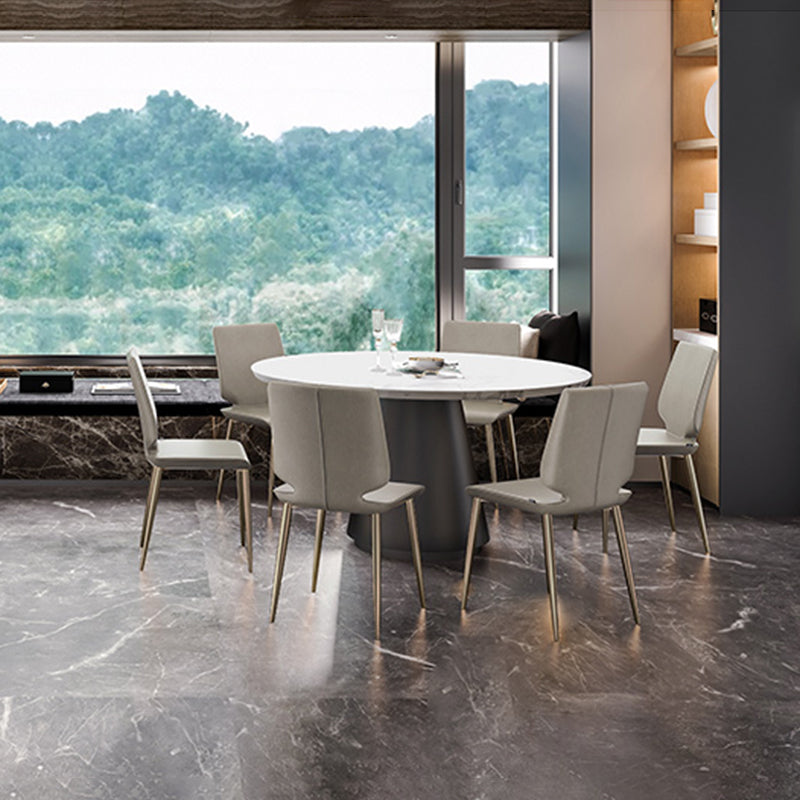 Contemporary Style Kitchen Metal Dining Chair Dining Armless Side Chair Clearhalo ' kitchen&dining_furn' 'Dining Chairs' 'Dining Tables & Seating' 'dining_chair' 'furn' 'furn_dining_chair' 'Furniture' 'furniture_dining_chair' 'Kitchen & Dining Furniture' 'kitchen' 4097548