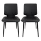 Contemporary Style Kitchen Metal Dining Chair Dining Armless Side Chair Black 2 Piece Set Clearhalo ' kitchen&dining_furn' 'Dining Chairs' 'Dining Tables & Seating' 'dining_chair' 'furn' 'furn_dining_chair' 'Furniture' 'furniture_dining_chair' 'Kitchen & Dining Furniture' 'kitchen' 4097549