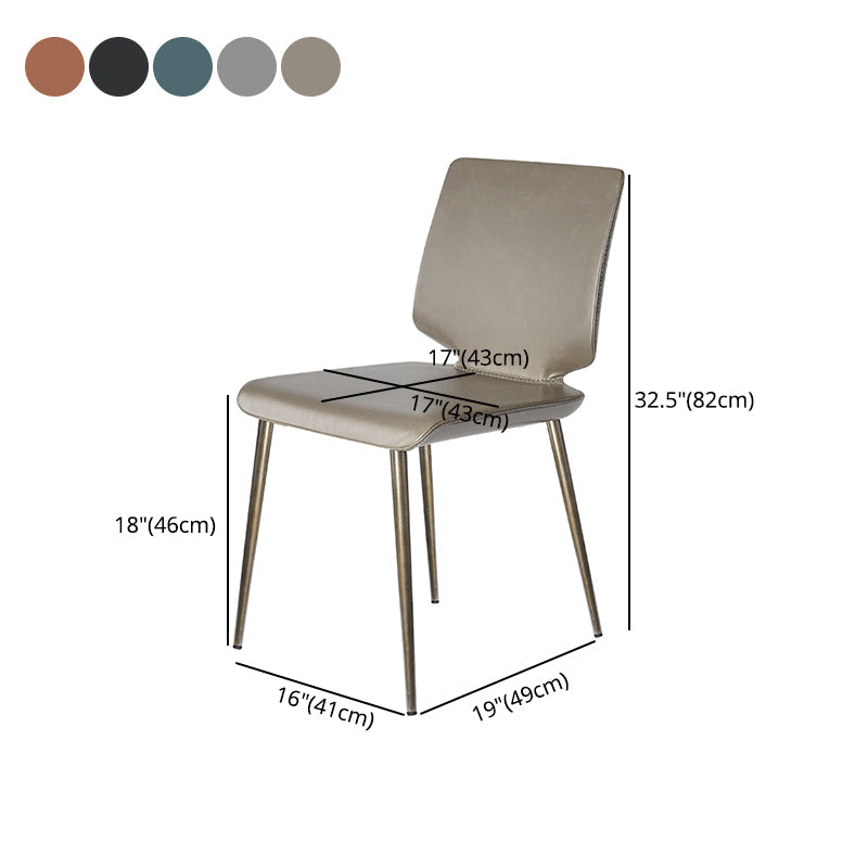 Contemporary Style Kitchen Metal Dining Chair Dining Armless Side Chair Clearhalo ' kitchen&dining_furn' 'Dining Chairs' 'Dining Tables & Seating' 'dining_chair' 'furn' 'furn_dining_chair' 'Furniture' 'furniture_dining_chair' 'Kitchen & Dining Furniture' 'kitchen' 4097553