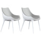 Indoor Modern Style Side Chair Solid Back Metal Upholstered Dining Room Chair (Set of 2) Grey Clearhalo ' kitchen&dining_furn' 'Dining Chairs' 'Dining Tables & Seating' 'dining_chair' 'furn' 'furn_dining_chair' 'Furniture' 'furniture_dining_chair' 'Kitchen & Dining Furniture' 'kitchen' 4097558
