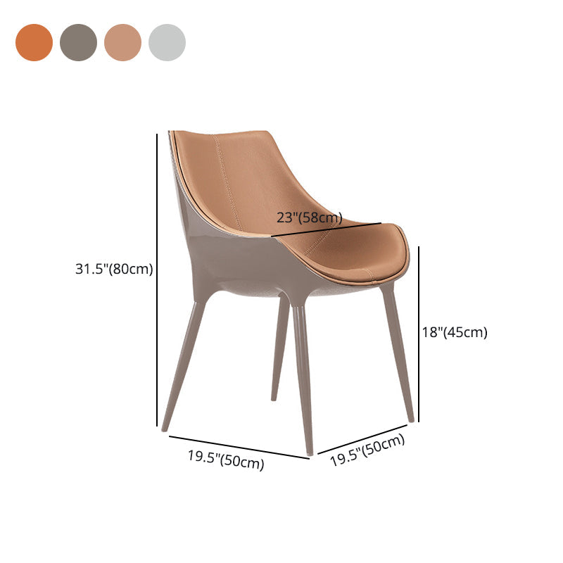 Indoor Modern Style Side Chair Solid Back Metal Upholstered Dining Room Chair (Set of 2) Clearhalo ' kitchen&dining_furn' 'Dining Chairs' 'Dining Tables & Seating' 'dining_chair' 'furn' 'furn_dining_chair' 'Furniture' 'furniture_dining_chair' 'Kitchen & Dining Furniture' 'kitchen' 4097567