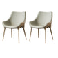 Modern Style Home Side Chair Solid Back Metal Upholstered Dining Room Chair (Set of 2) Grey Clearhalo ' kitchen&dining_furn' 'Dining Chairs' 'Dining Tables & Seating' 'dining_chair' 'furn' 'furn_dining_chair' 'Furniture' 'furniture_dining_chair' 'Kitchen & Dining Furniture' 'kitchen' 4097575
