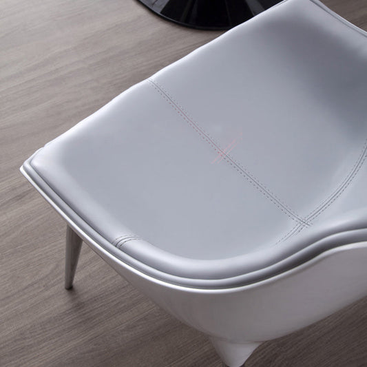 Modern Style Home Side Chair Solid Back Metal Upholstered Dining Room Chair (Set of 2) Clearhalo ' kitchen&dining_furn' 'Dining Chairs' 'Dining Tables & Seating' 'dining_chair' 'furn' 'furn_dining_chair' 'Furniture' 'furniture_dining_chair' 'Kitchen & Dining Furniture' 'kitchen' 4097583