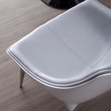 Modern Style Home Side Chair Solid Back Metal Upholstered Dining Room Chair (Set of 2) Clearhalo ' kitchen&dining_furn' 'Dining Chairs' 'Dining Tables & Seating' 'dining_chair' 'furn' 'furn_dining_chair' 'Furniture' 'furniture_dining_chair' 'Kitchen & Dining Furniture' 'kitchen' 4097583