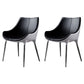 Modern Style Home Side Chair Solid Back Metal Upholstered Dining Room Chair (Set of 2) Black White Clearhalo ' kitchen&dining_furn' 'Dining Chairs' 'Dining Tables & Seating' 'dining_chair' 'furn' 'furn_dining_chair' 'Furniture' 'furniture_dining_chair' 'Kitchen & Dining Furniture' 'kitchen' 4097589