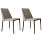 Saddle Leather Designer Style Side Chair Matte Finish Parsons Dining Chair (Set of 2) Khaki Clearhalo ' kitchen&dining_furn' 'Dining Chairs' 'Dining Tables & Seating' 'dining_chair' 'furn' 'furn_dining_chair' 'Furniture' 'furniture_dining_chair' 'Kitchen & Dining Furniture' 'kitchen' 4097603