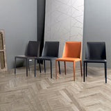 Saddle Leather Designer Style Side Chair Matte Finish Parsons Dining Chair (Set of 2) Clearhalo ' kitchen&dining_furn' 'Dining Chairs' 'Dining Tables & Seating' 'dining_chair' 'furn' 'furn_dining_chair' 'Furniture' 'furniture_dining_chair' 'Kitchen & Dining Furniture' 'kitchen' 4097604