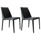 Saddle Leather Designer Style Side Chair Matte Finish Parsons Dining Chair (Set of 2) Black Clearhalo ' kitchen&dining_furn' 'Dining Chairs' 'Dining Tables & Seating' 'dining_chair' 'furn' 'furn_dining_chair' 'Furniture' 'furniture_dining_chair' 'Kitchen & Dining Furniture' 'kitchen' 4097605