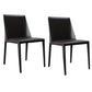 Saddle Leather Designer Style Side Chair Matte Finish Parsons Dining Chair (Set of 2) Dark Coffee Clearhalo ' kitchen&dining_furn' 'Dining Chairs' 'Dining Tables & Seating' 'dining_chair' 'furn' 'furn_dining_chair' 'Furniture' 'furniture_dining_chair' 'Kitchen & Dining Furniture' 'kitchen' 4097607