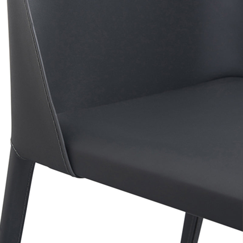 Saddle Leather Designer Style Side Chair Matte Finish Parsons Dining Chair (Set of 2) Clearhalo ' kitchen&dining_furn' 'Dining Chairs' 'Dining Tables & Seating' 'dining_chair' 'furn' 'furn_dining_chair' 'Furniture' 'furniture_dining_chair' 'Kitchen & Dining Furniture' 'kitchen' 4097610