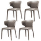 Contemporary Style Kitchen Metal Dining Chair Dining Wingback Armless Side Chairs Grey 4 Piece Set Clearhalo ' kitchen&dining_furn' 'Dining Chairs' 'Dining Tables & Seating' 'dining_chair' 'furn' 'furn_dining_chair' 'Furniture' 'furniture_dining_chair' 'Kitchen & Dining Furniture' 'kitchen' 4097615
