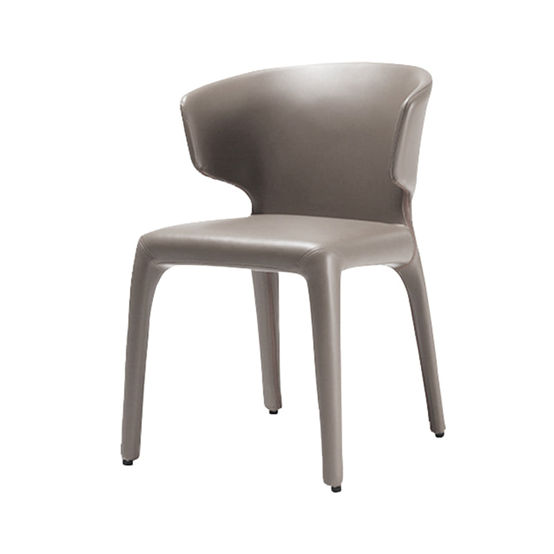 Contemporary Style Kitchen Metal Dining Chair Dining Wingback Armless Side Chairs Clearhalo ' kitchen&dining_furn' 'Dining Chairs' 'Dining Tables & Seating' 'dining_chair' 'furn' 'furn_dining_chair' 'Furniture' 'furniture_dining_chair' 'Kitchen & Dining Furniture' 'kitchen' 4097623