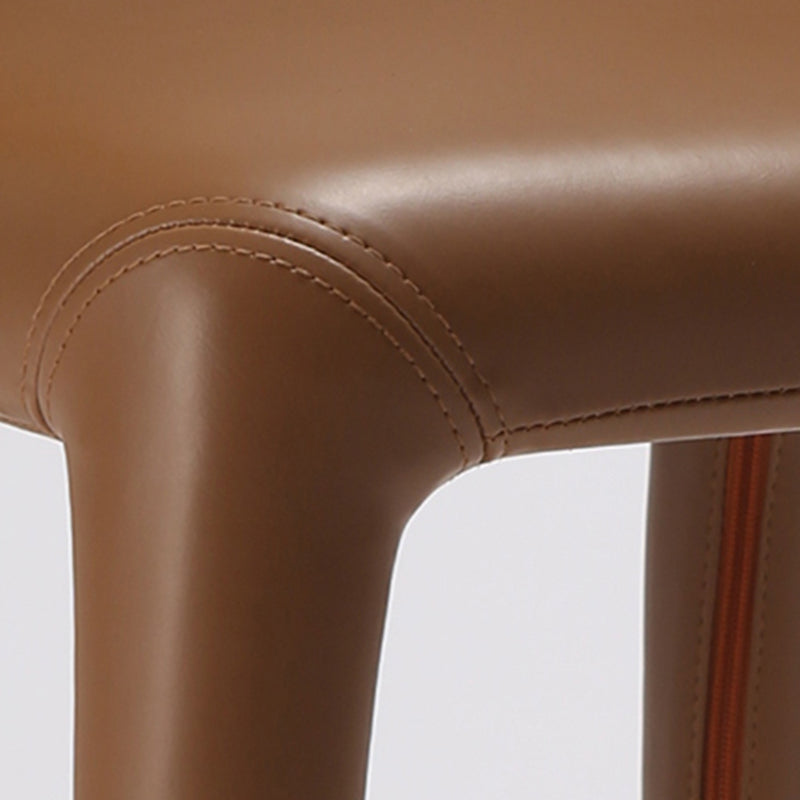 Contemporary Style Kitchen Metal Dining Chair Dining Wingback Armless Side Chairs Clearhalo ' kitchen&dining_furn' 'Dining Chairs' 'Dining Tables & Seating' 'dining_chair' 'furn' 'furn_dining_chair' 'Furniture' 'furniture_dining_chair' 'Kitchen & Dining Furniture' 'kitchen' 4097626