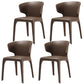 Contemporary Style Kitchen Metal Dining Chair Dining Wingback Armless Side Chairs Coffee 4 Piece Set Clearhalo ' kitchen&dining_furn' 'Dining Chairs' 'Dining Tables & Seating' 'dining_chair' 'furn' 'furn_dining_chair' 'Furniture' 'furniture_dining_chair' 'Kitchen & Dining Furniture' 'kitchen' 4097627