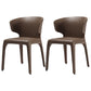Contemporary Style Kitchen Metal Dining Chair Dining Wingback Armless Side Chairs Coffee 2 Piece Set Clearhalo ' kitchen&dining_furn' 'Dining Chairs' 'Dining Tables & Seating' 'dining_chair' 'furn' 'furn_dining_chair' 'Furniture' 'furniture_dining_chair' 'Kitchen & Dining Furniture' 'kitchen' 4097630