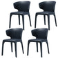 Contemporary Style Kitchen Metal Dining Chair Dining Wingback Armless Side Chairs Blue 4 Piece Set Clearhalo ' kitchen&dining_furn' 'Dining Chairs' 'Dining Tables & Seating' 'dining_chair' 'furn' 'furn_dining_chair' 'Furniture' 'furniture_dining_chair' 'Kitchen & Dining Furniture' 'kitchen' 4097636