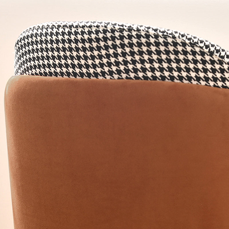 Nordic Style Metal Dining Chair Upholstered Fabric Dining Side Chair for Home Use Clearhalo ' kitchen&dining_furn' 'Dining Chairs' 'Dining Tables & Seating' 'dining_chair' 'furn' 'furn_dining_chair' 'Furniture' 'furniture_dining_chair' 'Kitchen & Dining Furniture' 'kitchen' 4097647