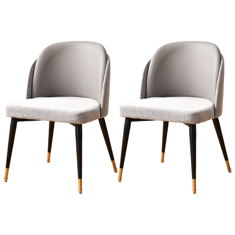 Nordic Style Metal Dining Chair Upholstered Fabric Dining Side Chair for Home Use Grey 2 Piece Set Clearhalo ' kitchen&dining_furn' 'Dining Chairs' 'Dining Tables & Seating' 'dining_chair' 'furn' 'furn_dining_chair' 'Furniture' 'furniture_dining_chair' 'Kitchen & Dining Furniture' 'kitchen' 4097654