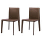 Modern Indoor-Outdoor Dining Room Chairs Dining Armless Leather Chairs (Set of 2) Coffee Clearhalo ' kitchen&dining_furn' 'Dining Chairs' 'Dining Tables & Seating' 'dining_chair' 'furn' 'furn_dining_chair' 'Furniture' 'furniture_dining_chair' 'Kitchen & Dining Furniture' 'kitchen' 4097664