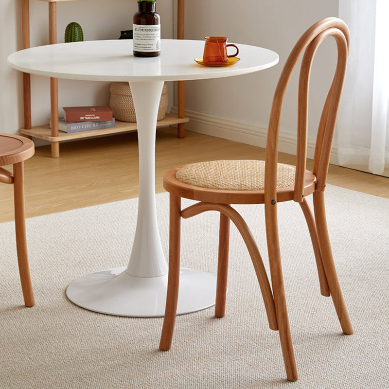 Tropical Style Wood Dining Armless Chair Rattan Patio Dining Side Chair Clearhalo ' kitchen&dining_furn' 'Dining Chairs' 'Dining Tables & Seating' 'dining_chair' 'furn' 'furn_dining_chair' 'Furniture' 'furniture_dining_chair' 'Kitchen & Dining Furniture' 'kitchen' 4097678