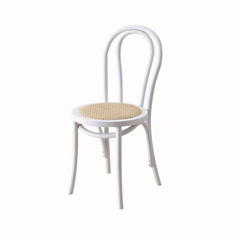 Tropical Style Wood Dining Armless Chair Rattan Patio Dining Side Chair White 1 Piece Clearhalo ' kitchen&dining_furn' 'Dining Chairs' 'Dining Tables & Seating' 'dining_chair' 'furn' 'furn_dining_chair' 'Furniture' 'furniture_dining_chair' 'Kitchen & Dining Furniture' 'kitchen' 4097682