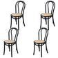 Tropical Style Wood Dining Armless Chair Rattan Patio Dining Side Chair Black 4 Piece Set Clearhalo ' kitchen&dining_furn' 'Dining Chairs' 'Dining Tables & Seating' 'dining_chair' 'furn' 'furn_dining_chair' 'Furniture' 'furniture_dining_chair' 'Kitchen & Dining Furniture' 'kitchen' 4097686