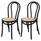 Tropical Style Wood Dining Armless Chair Rattan Patio Dining Side Chair Black 2 Piece Set Clearhalo ' kitchen&dining_furn' 'Dining Chairs' 'Dining Tables & Seating' 'dining_chair' 'furn' 'furn_dining_chair' 'Furniture' 'furniture_dining_chair' 'Kitchen & Dining Furniture' 'kitchen' 4097690