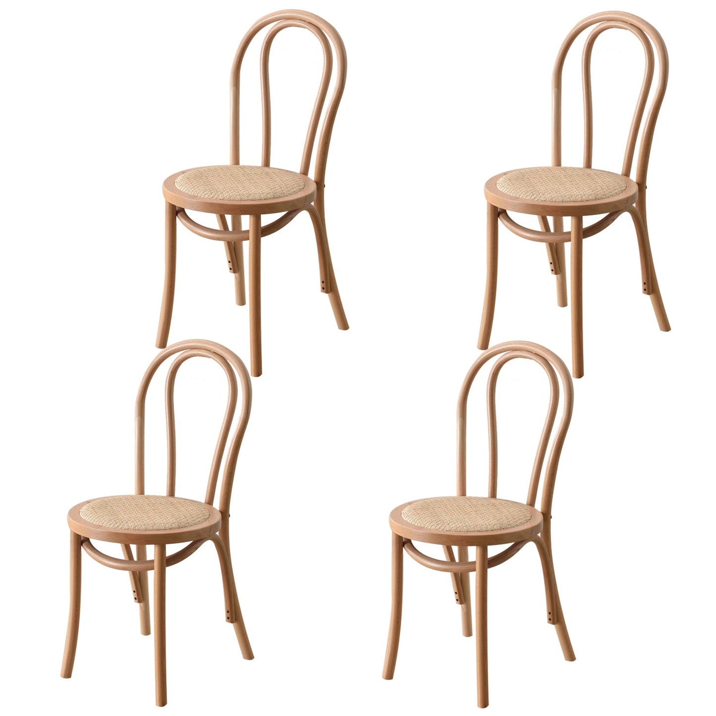Tropical Style Wood Dining Armless Chair Rattan Patio Dining Side Chair Wood 4 Piece Set Clearhalo ' kitchen&dining_furn' 'Dining Chairs' 'Dining Tables & Seating' 'dining_chair' 'furn' 'furn_dining_chair' 'Furniture' 'furniture_dining_chair' 'Kitchen & Dining Furniture' 'kitchen' 4097693
